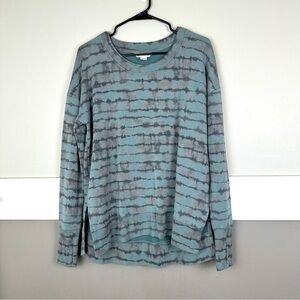 Athleta Blue Tie-Dye Sweatshirt